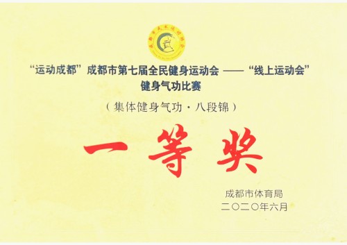成都市第七屆全民健身運動會一等獎